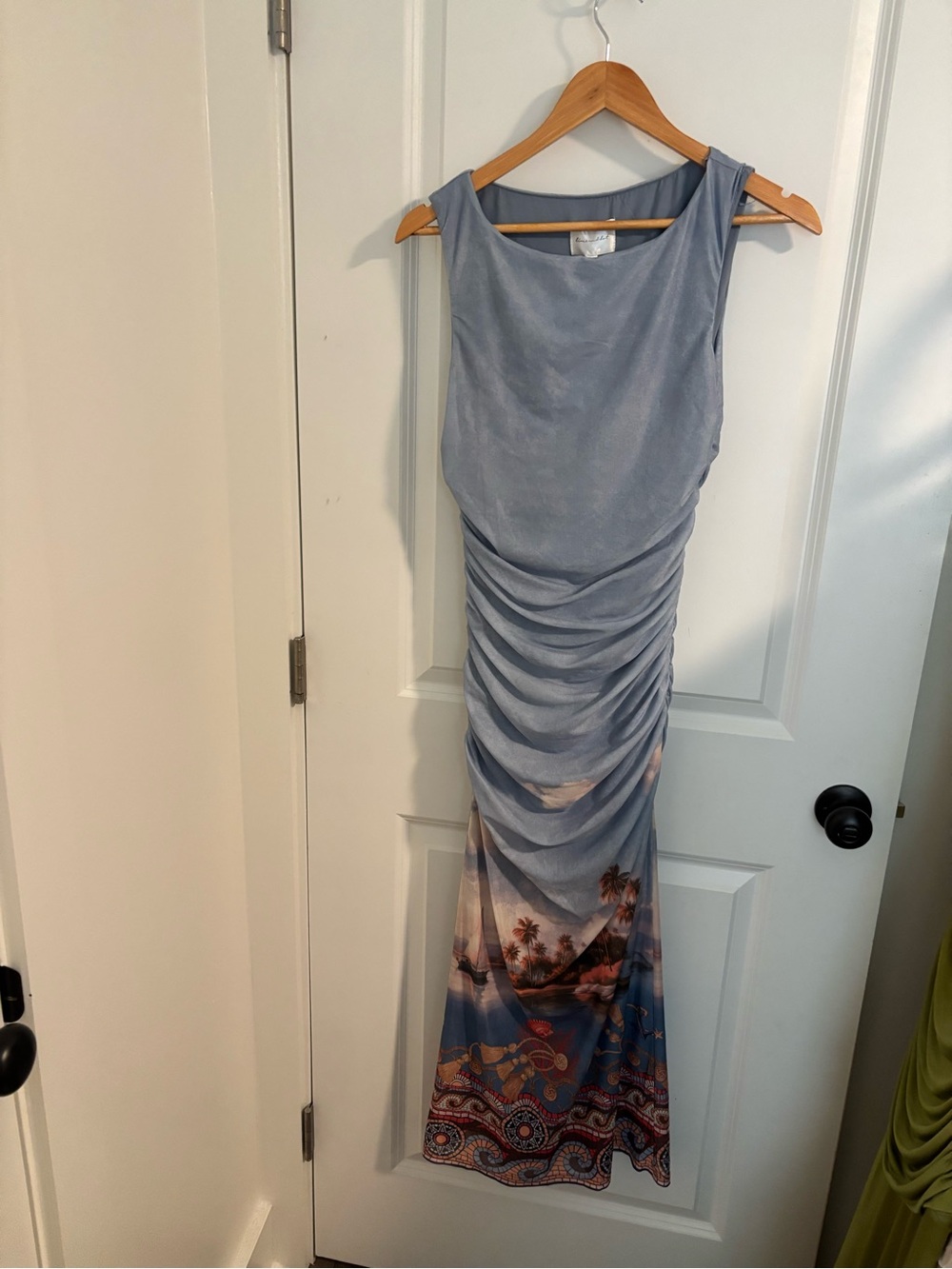 NEW LINE & DOT Pernille Mesh Midi Dress Blue Sizes S & L - Picture 4 of 15